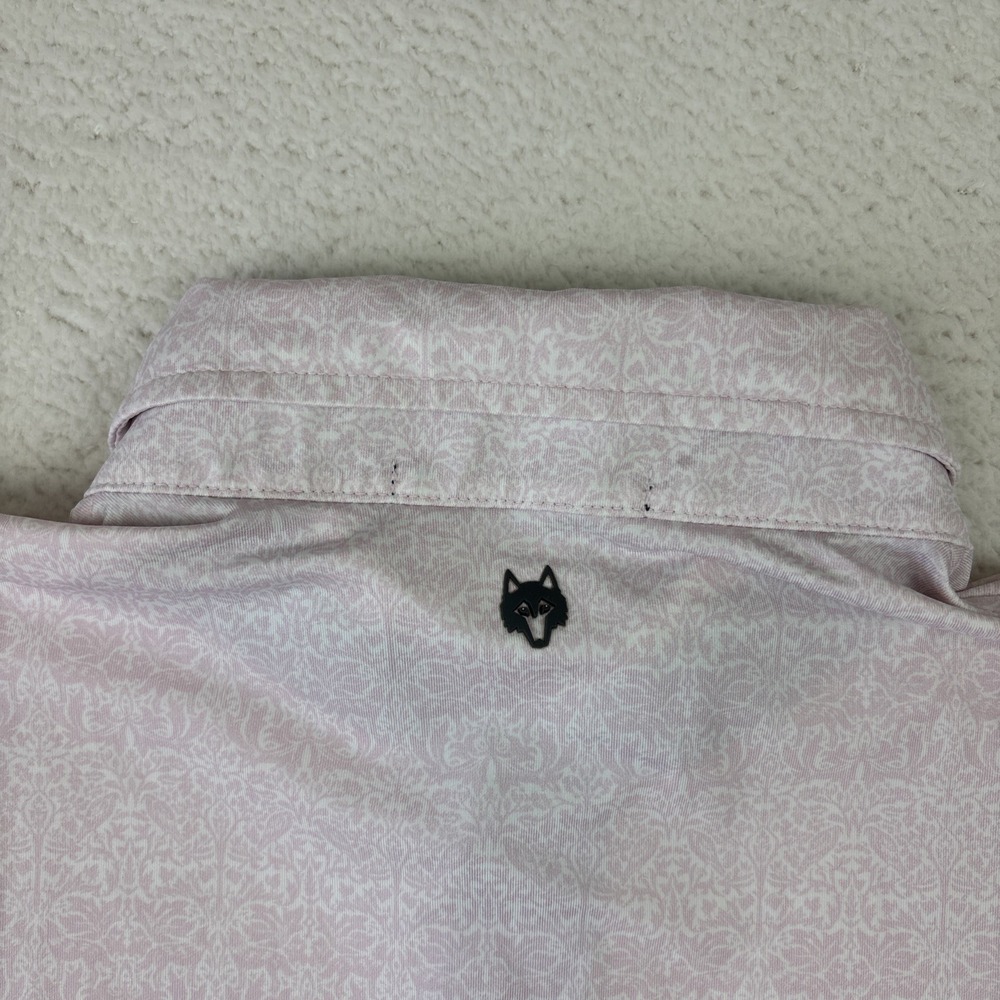GREYSON Mens Performance‎ Polo Shirt XL Pink AOP Lightweight Golf No Logos EUC - Picture 11 of 15